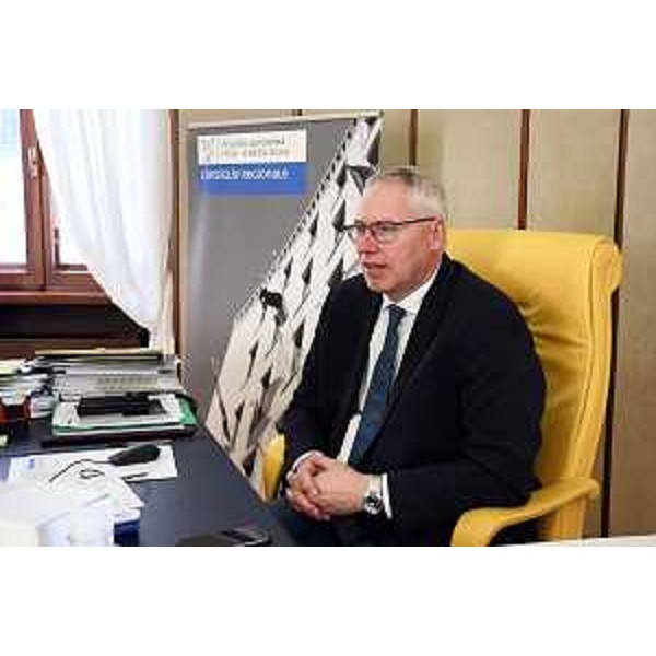 Mauro Bordin, presidente del Consiglio regionale del Fvg, durante il suo intervento - Mauro Bordin, presidente del Consiglio regionale del Fvg, durante il suo intervento