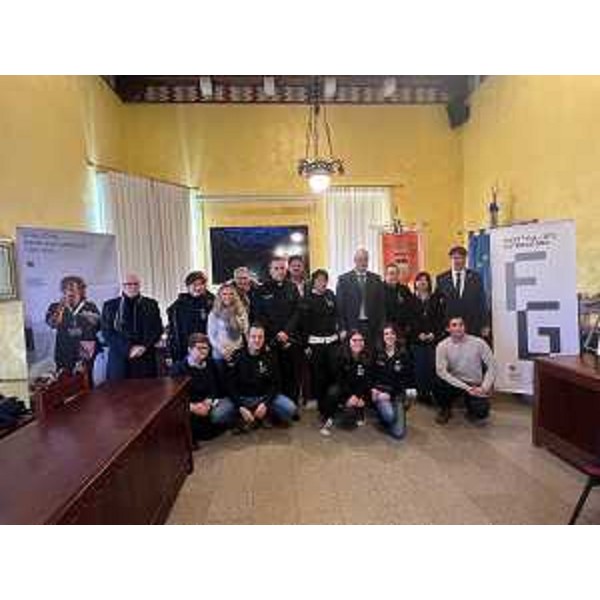 Foto di gruppo per autorità e organizzatori nel municipio ronchese - Foto di gruppo per autorità e organizzatori nel municipio ronchese