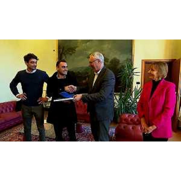 Michele De Bona, Giovanni Freschi, il presidente del Cr Fvg, Mauro Bordin, e Flavia Brunetto - Michele De Bona, Giovanni Freschi, il presidente del Cr Fvg, Mauro Bordin, e Flavia Brunetto 