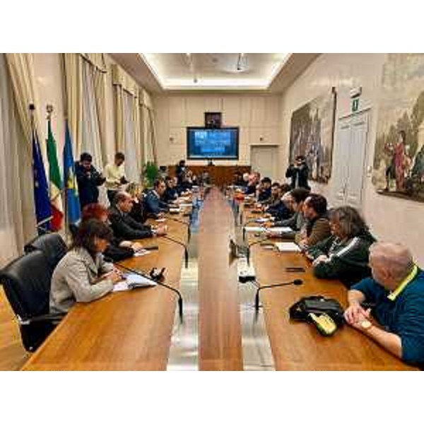 Il governatore Massimiliano Fedriga durante lincontro con le sigle sindacali in merito alla crisi di Wartsila al quale hanno preso parte anche gli assessori regionali al Lavoro Alessia Rosolen e alle Attività produttive Sergio Emidio Bini, il prefetto di Trieste Pietro Signoriello, il sottosegretario allEconomia Sandra Savino, una nutrita delegazione parlamentare del Friuli Venezia Giulia composta da Isabella De Monte, Nicole Matteoni, Massimiliano Panizzut, Tatjana Rojc, Debora Serracchiani e, in video-collegamento Emanuele Loperfido e Walter Rizzetto - Il governatore Massimiliano Fedriga durante lincontro con le sigle sindacali in merito alla crisi di Wartsila al quale hanno preso parte anche gli assessori regionali al Lavoro Alessia Rosolen e alle Attività produttive Sergio Emidio Bini, il prefetto di Trieste Pietro Signoriello, il sottosegretario allEconomia Sandra Savino, una nutrita delegazione parlamentare del Friuli Venezia Giulia composta da Isabella De Monte, Nicole Matteoni, Massimiliano Panizzut, Tatjana Rojc, Debora Serracchiani e, in video-collegamento Emanuele Loperfido e Walter Rizzetto