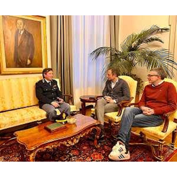 Il governatore Fedriga, l'assessore Roberti e il primo dirigente Bacilieri. - Il governatore Fedriga, l'assessore Roberti e il primo dirigente Bacilieri.