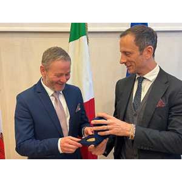 Il governatore Fedriga con il presidente della Regione Vysocina (Repubblica Ceca) Vítezslav Schrek - Il governatore Fedriga con il presidente della Regione Vysocina (Repubblica Ceca) Vítezslav Schrek