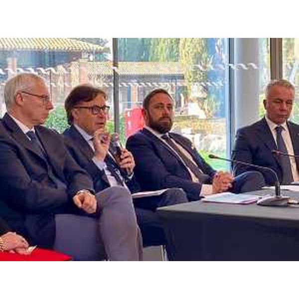 Un momento della presentazione dei flussi turistici ad Aquileia nel 2023 - Un momento della presentazione dei flussi turistici ad Aquileia nel 2023