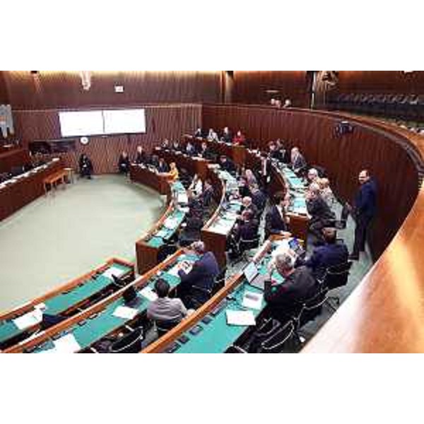 L'Aula durante i lavori - L'Aula durante i lavori