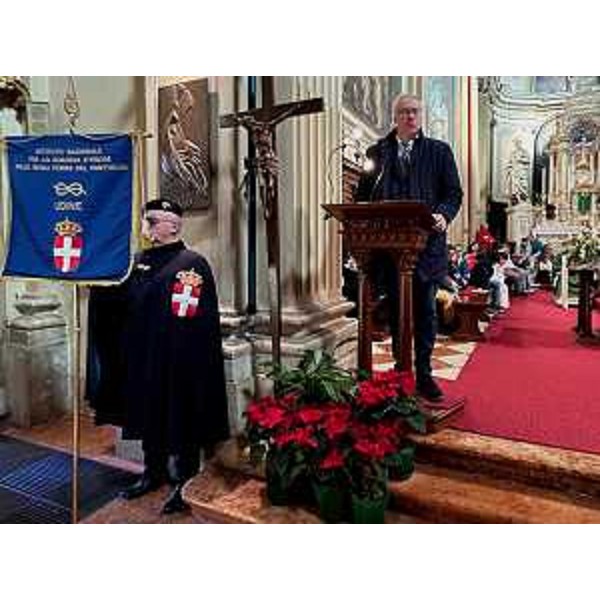L'intervento del presidente Bordin in chiesa - L'intervento del presidente Bordin in chiesa