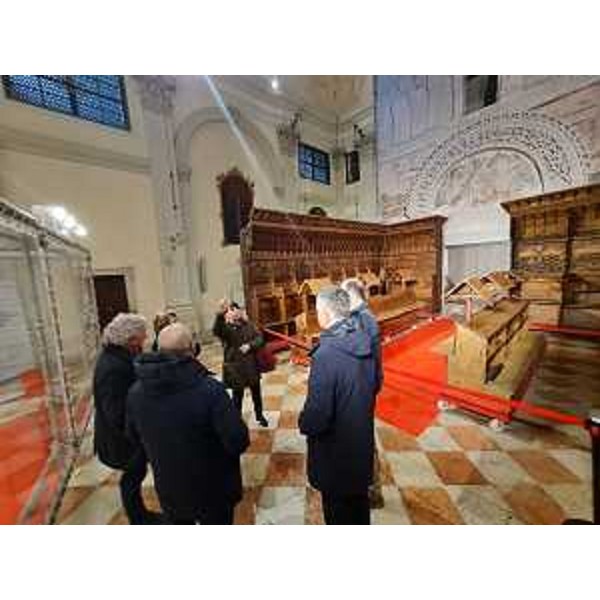 L'assessore Sebastiano Callari nel monastero di Santa Maria in Valle a Cividale. - L'assessore Sebastiano Callari nel monastero di Santa Maria in Valle a Cividale.