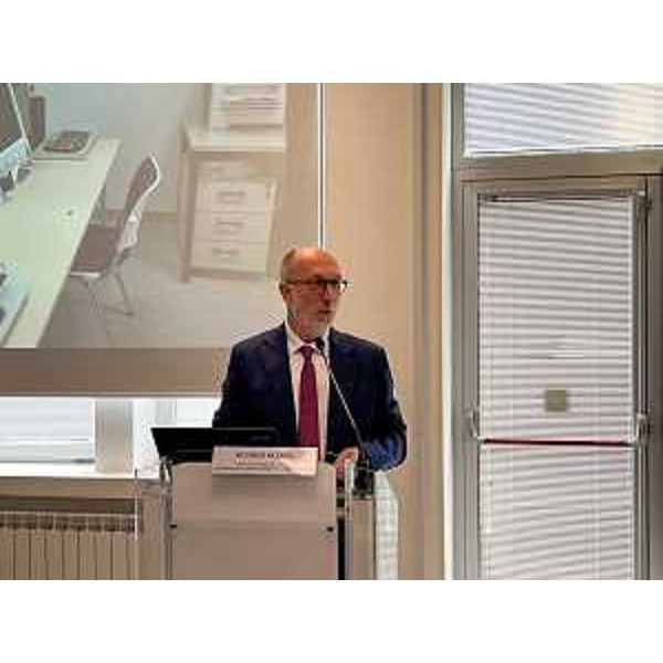 L'intervento dell'assessore regionale alla Salute Riccardo Riccardi. - L'intervento dell'assessore regionale alla Salute Riccardo Riccardi.