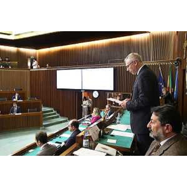 Il presidente Bordin durante il suo intervento - Il presidente Bordin durante il suo intervento 