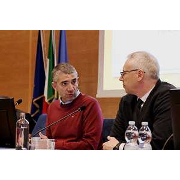 L'assessore Roberti (a sinistra nella foto) con il presidente Bordin - L'assessore Roberti (a sinistra nella foto) con il presidente Bordin