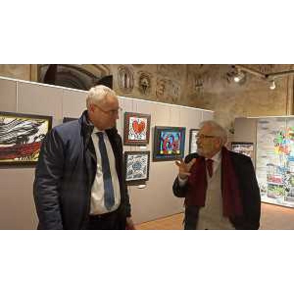 Il presidente Bordin e Del Duca nella Casa della Confraternita - Il presidente Bordin e Del Duca nella Casa della Confraternita