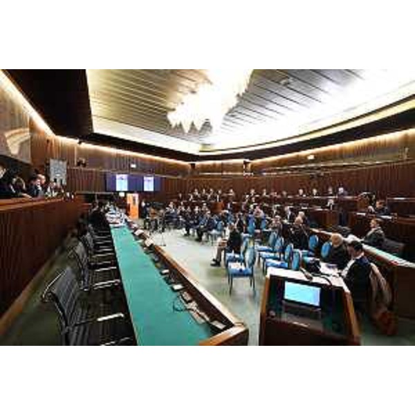 Un momento del convegno nell'aula del Consiglio regionale - Un momento del convegno nell'aula del Consiglio regionale