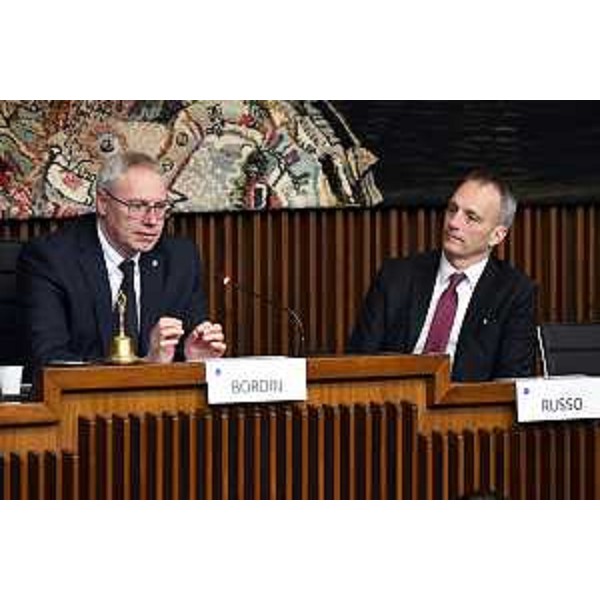 Mauro Bordin, presidente del Cr Fvg (a sinistra nella foto), accanto al vicepresidente Francesco Russo - Mauro Bordin, presidente del Cr Fvg (a sinistra nella foto), accanto al vicepresidente Francesco Russo