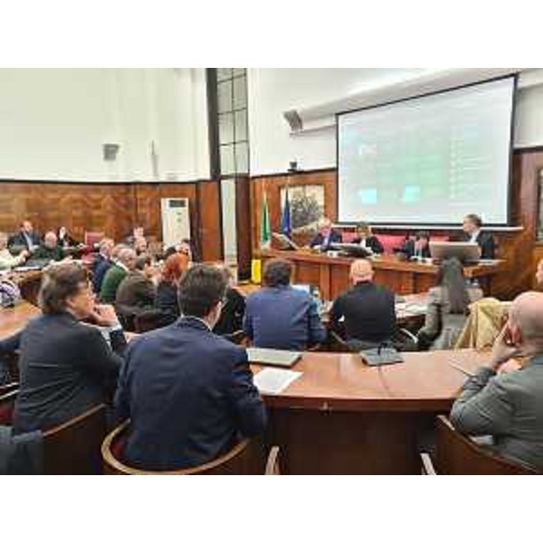 Una fase del tavolo Electrolux svoltosi oggi a Roma, alla presenza dell'assessore regionale alle Attività produttive Sergio Emidio Bini - Una fase del tavolo Electrolux svoltosi oggi a Roma, alla presenza dell'assessore regionale alle Attività produttive Sergio Emidio Bini