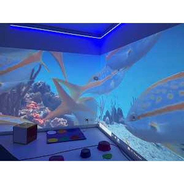 Interno della stanza multisensoriale. - Interno della stanza multisensoriale.