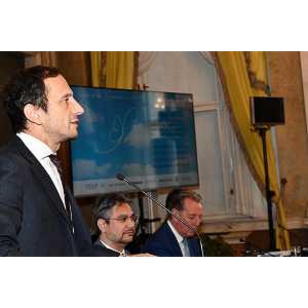 Il governatore Massimiliano Fedriga porta il saluto della Regione alla seconda giornata degli Stati generali per lo sviluppo sostenibile dell'Alto Adriatico e dell'Europa centrale a Trieste. - Il governatore Massimiliano Fedriga porta il saluto della Regione alla seconda giornata degli Stati generali per lo sviluppo sostenibile dell'Alto Adriatico e dell'Europa centrale a Trieste.