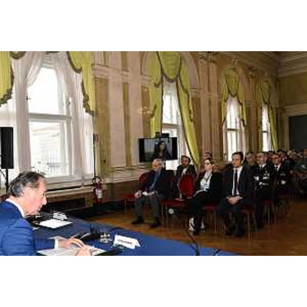L'assessore Fabio Scoccimarro interviene nel corso della seconda giornata degli Stati Generali per lo sviluppo sostenibile dell'Alto Adriatico e dell'Europa centrale a Trieste. - L'assessore Fabio Scoccimarro interviene nel corso della seconda giornata degli Stati Generali per lo sviluppo sostenibile dell'Alto Adriatico e dell'Europa centrale a Trieste.