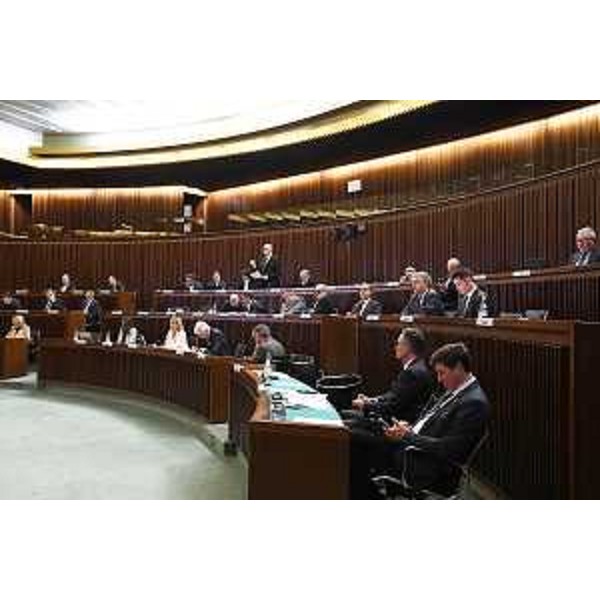 Una veduta dell'Aula durante i lavori consiliari - Una veduta dell'Aula durante i lavori consiliari