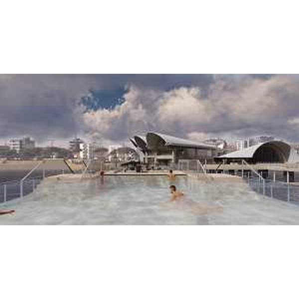 Un rendering a lavori ultimati di Terrzza a mare di Lignano - Un rendering a lavori ultimati di Terrzza a mare di Lignano