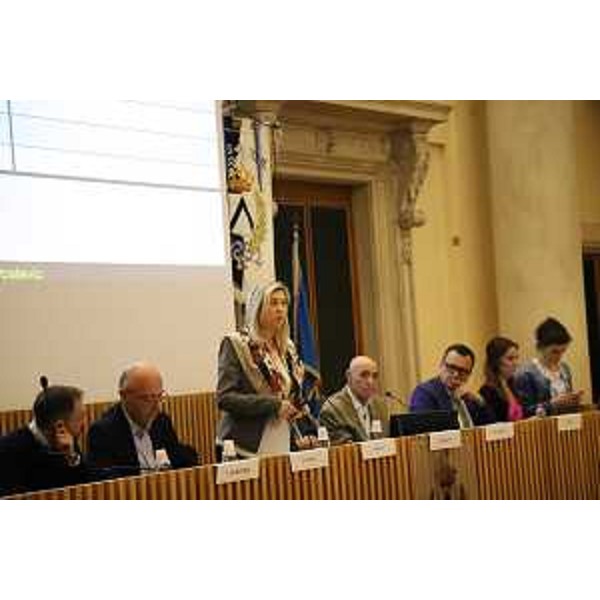 L'assessore alle Infrastrutture e Territorio del Friuli Venezia Giulia Cristina Amirante intervenuta alla Commissione consiliare Territorio e Ambiente convocata dall'amministrazione municipale di Udine a Palazzo d'Aronco - L'assessore alle Infrastrutture e Territorio del Friuli Venezia Giulia Cristina Amirante intervenuta alla Commissione consiliare Territorio e Ambiente convocata dall'amministrazione municipale di Udine a Palazzo d'Aronco