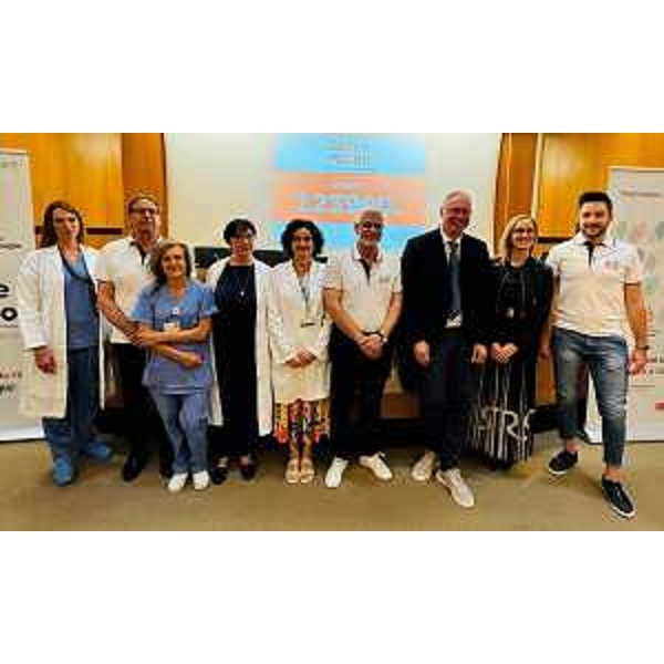 La foto di gruppo al termine dell'incontro: il presidente Bordin è il terzo da destra - La foto di gruppo al termine dell'incontro: il presidente Bordin è il terzo da destra