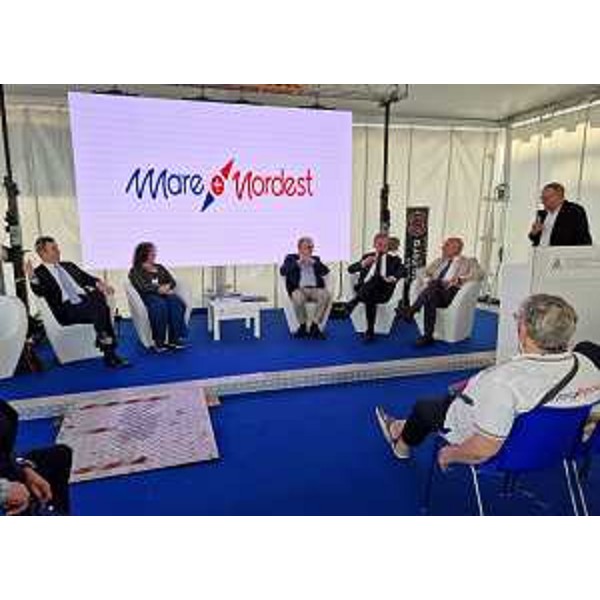 Un momento della conferenza dedicata alla presentazione del progetto del Parco navale di Trieste e allo "scuttling". - Un momento della conferenza dedicata alla presentazione del progetto del Parco navale di Trieste e allo "scuttling".