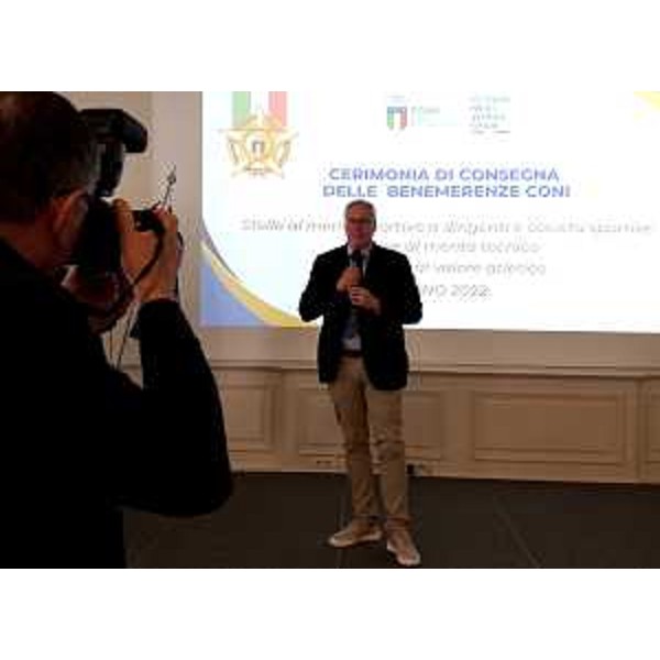 L'intervento del presidente del Cr Fvg, Mauro Bordin, alla cerimonia delle benemerenze 2022 del Coni, a Trieste - L'intervento del presidente del Cr Fvg, Mauro Bordin, alla cerimonia delle benemerenze 2022 del Coni, a Trieste