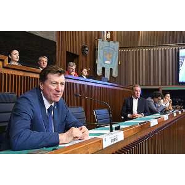 Alberto Budai (Lega), presidente della Quarta, sui banchi della presidenza assieme all'assessore regionale Fabio Scoccimarro - Alberto Budai (Lega), presidente della Quarta, sui banchi della presidenza assieme all'assessore regionale Fabio Scoccimarro