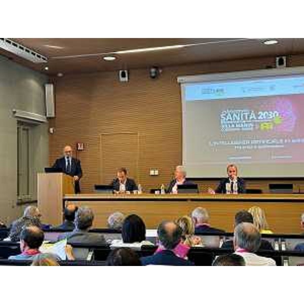 L'assessore regionale Riccardo Riccardi nel corso del suo intervento - L'assessore regionale Riccardo Riccardi nel corso del suo intervento