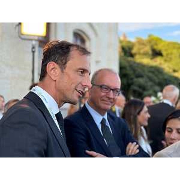 Il governatore Fedriga e il ministro Valditara alla cerimonia di apertura del G7 Istruzione al Castello di Miramare - Il governatore Fedriga e il ministro Valditara alla cerimonia di apertura del G7 Istruzione al Castello di Miramare
