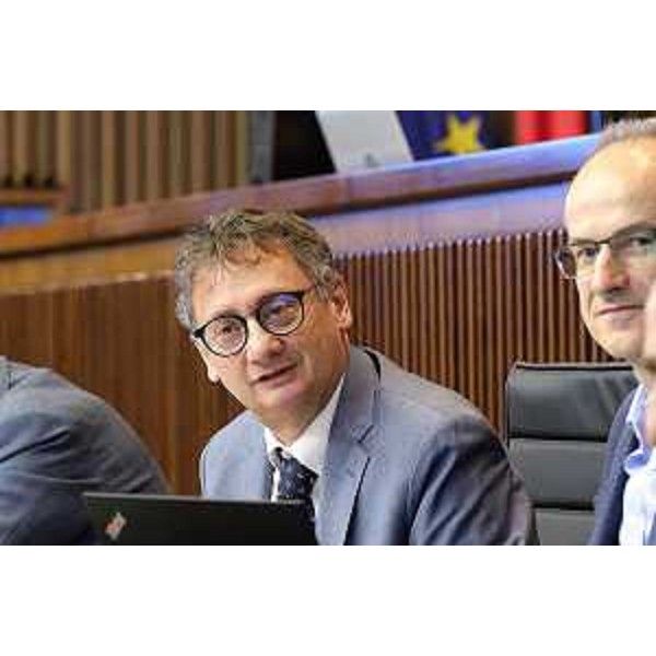 Il presidente della III Commissione, Carlo Bolzonello (Fp) - Terza Commissione, ACON