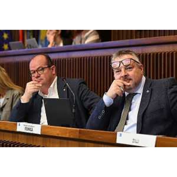 Diego Bernardis (Fp) presidente V commissione, assieme all'assessore alla Cultura e allo Sport Mario Anzil - Diego Bernardis (Fp) presidente V commissione, assieme all'assessore alla Cultura e allo Sport Mario Anzil 
