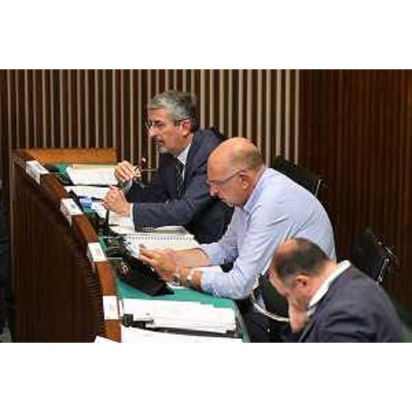 Andrea Carli, Roberto Cosolini e Diego Moretti (Pd) - Andrea Carli, Roberto Cosolini e Diego Moretti (Pd)