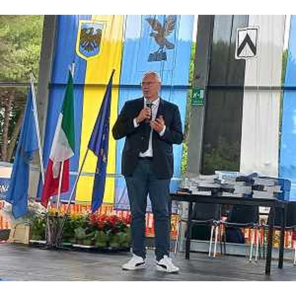 Un altro momento dell'intervento del presidente Bordin a Udine - Un altro momento dell'intervento del presidente Bordin a Udine