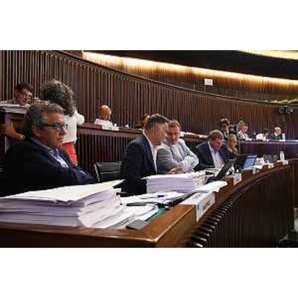 Da sinistra i consiglieri Francesco Martines, Massimo Mentil e Massimiliano Pozzo (Pd) - Da sinistra i consiglieri Francesco Martines, Massimo Mentil e Massimiliano Pozzo (Pd)