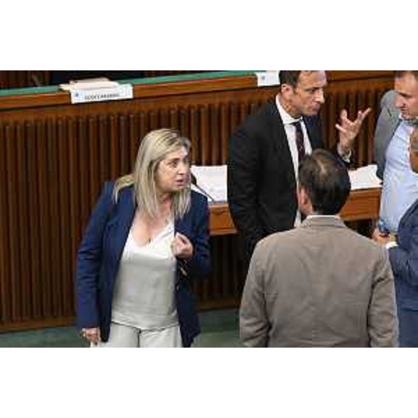 L'assessore Fvg alle Infrastrutture, Cristina Amirante, discute animatamente con il consigliere Massimiliano Moretuzzo (Patto per l'Autonomia-Civica Fvg) - L'assessore Fvg alle Infrastrutture, Cristina Amirante, discute animatamente con il consigliere Massimiliano Moretuzzo (Patto per l'Autonomia-Civica Fvg)