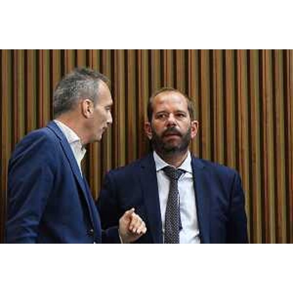 Da sinistra, Francesco Russo (Pd) e Claudio Giacomelli (FdI) - Da sinistra, Francesco Russo (Pd) e Claudio Giacomelli (FdI)