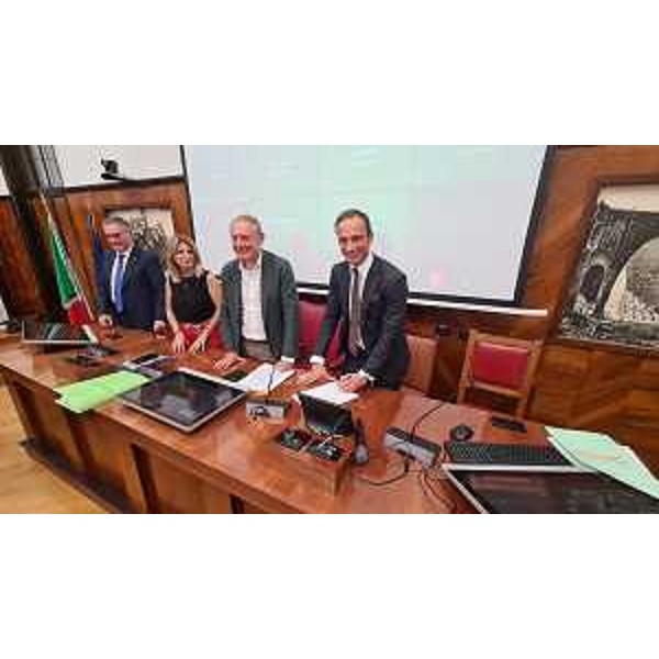 Il governatore Fedriga firma l'Accordo di programma per la reindustrializzazione del sito produttivo di Bagnoli della Rosandra. - Il governatore Fedriga firma l'Accordo di programma per la reindustrializzazione del sito produttivo di Bagnoli della Rosandra.