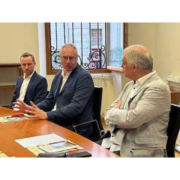 Un altro momento della conferenza stampa: da sinistra il sindaco di Pozzuolo Gabriele Bressan, il presidente Bordin e Duca - Un altro momento della conferenza stampa: da sinistra il sindaco di Pozzuolo Gabriele Bressan, il presidente Bordin e Duca