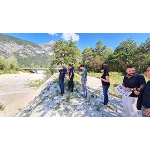 Il sopralluogo sugli argini del Rio Maggiore - Il sopralluogo sugli argini del Rio Maggiore 