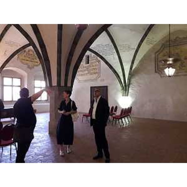 Un altro momento della visita agli interni di epoca rinascimentale del Comune di Jihlava. - Un altro momento della visita agli interni di epoca rinascimentale del Comune di Jihlava. 