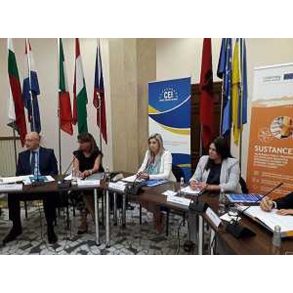 L'assessore alle Infrastrutture e territorio Cristina Amirante alla tavola rotonda del progetto Sustance. - L'assessore alle Infrastrutture e territorio Cristina Amirante alla tavola rotonda del progetto Sustance.