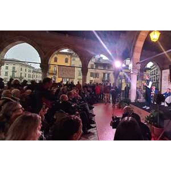 Un momento dell'intervento del governatore Massimiliano Fedriga a Udine - Un momento dell'intervento del governatore Massimiliano Fedriga a Udine