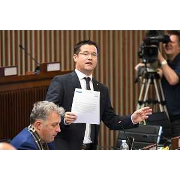 Markus Maurmair (FdI) e, accanto a lui, il collega di gruppo Stefano Balloch - Markus Maurmair (FdI) e, accanto a lui, il collega di gruppo Stefano Balloch