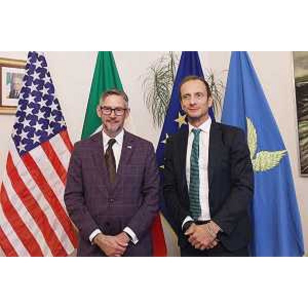 Il governatore Massimiliano Fedriga e il console generale degli Usa in Italia Douglass Benning - Il governatore Massimiliano Fedriga e il console generale degli Usa in Italia Douglass Benning
