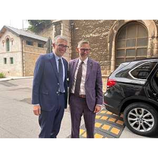 L'assessore Roberti e il console Benning - L'assessore Roberti e il console Benning