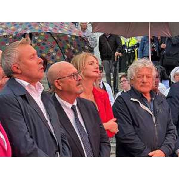 Gli assessori regionali Sergio Emidio Bini e Sebastiano Callari assieme al consigliere regionale Elia Miani e alla senatrice Tubetti - Gli assessori regionali Sergio Emidio Bini e Sebastiano Callari assieme al consigliere regionale Elia Miani e alla senatrice Tubetti