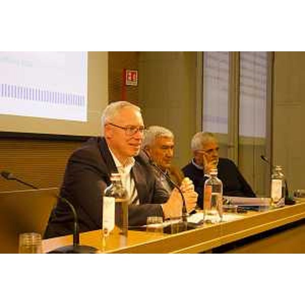 Un altro momento dell'intervento del presidente Bordin - Un altro momento dell'intervento del presidente Bordin