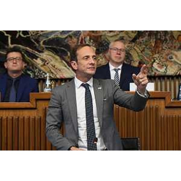 Il governatore Massimiliano Fedriga - Il governatore Massimiliano Fedriga