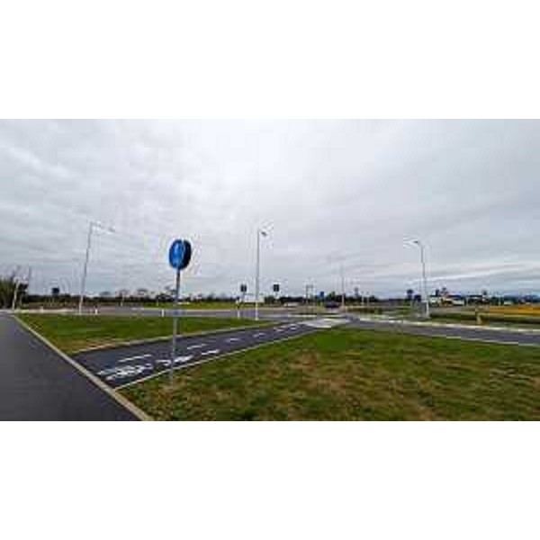 La nuova rotatoria a Povoletto, nella zona industriale e agricola di Grions del Torre. - La nuova rotatoria a Povoletto, nella zona industriale e agricola di Grions del Torre.