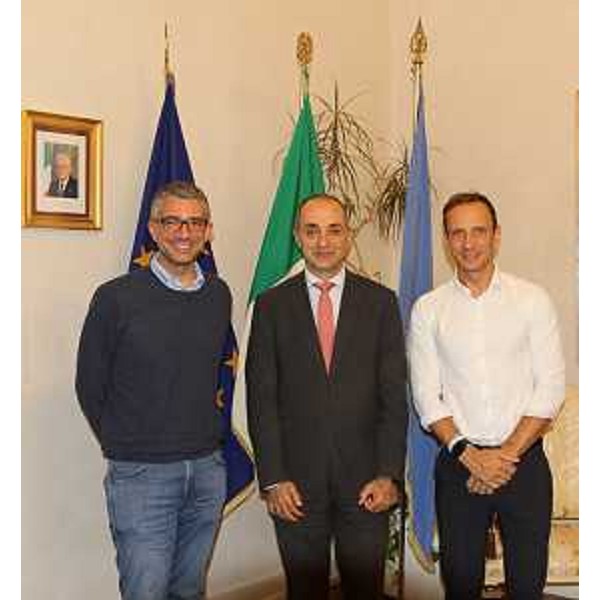 Il governatore Fedriga, l'assessore Roberti e il questore Farinacci. - Il governatore Fedriga, l'assessore Roberti e il questore Farinacci.